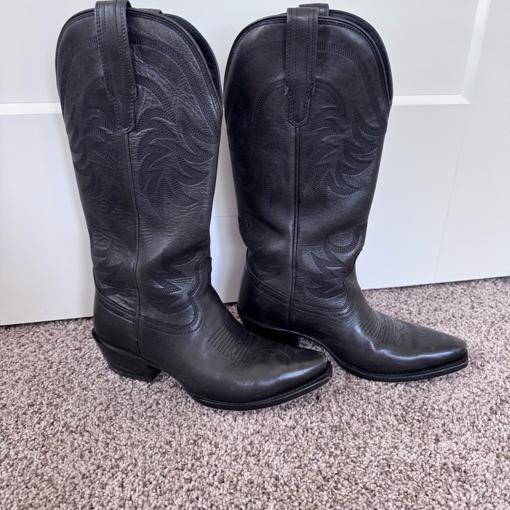 Tecovas Black Leather Boots